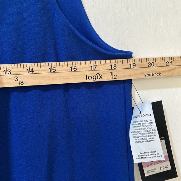 NINE WEST WOMENS MIDI DRESS SIZE 6 BLUE SLEEVELESS NEW - Picture 10 of 11